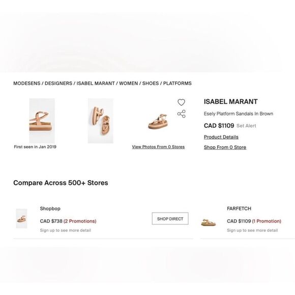 ISABEL MARANT Esely Platform Sandals in Brown Size 37  (7) - Picture 3 of 11